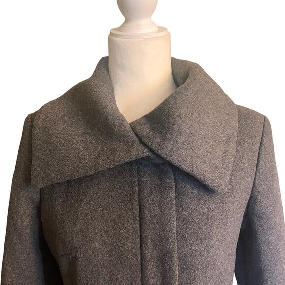 Cole Haan Harriet Longline Wool Coat Size 4 Gray - Picture 8 of 13